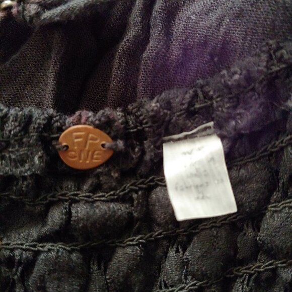 Free People Adella Maxi Slip Dress S Black Boho Crochet Lace Ruffle Tiered S - Picture 14 of 16